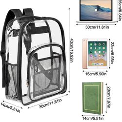Clear Backpack Heavy Duty PVC Transparent 