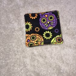 Handmade Machine Sewn Halloween Pattern Set Of 4 Coasters — 4”x4.5”