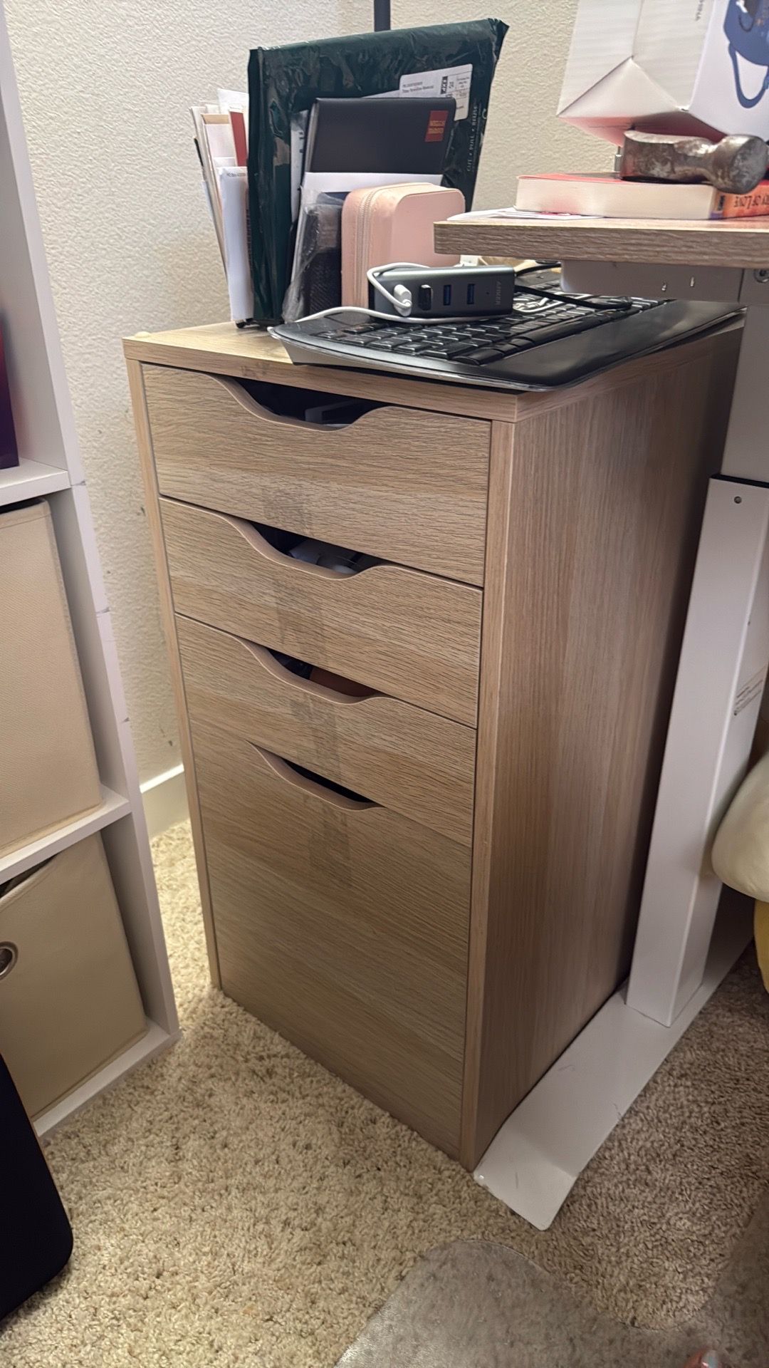 Desk drawer - 4 drawers - oak finish (original ikea) for Sale in Los ...