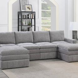 Brand New Light Grey Modular Sectional Sofa