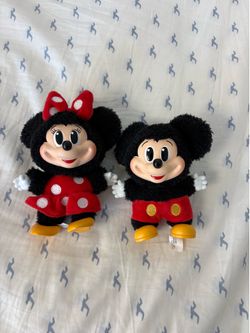 Pop Mart Disney Mickey and Minnie Mouse Plush Keychain set