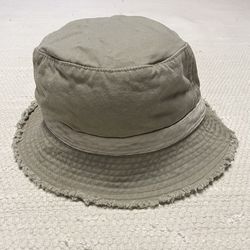 Vintage Goorin Brothers Unisex Cotton Khaki Bucket Hat With Fringe