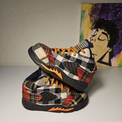 Size 7c - Kids Plaid Jordan 5's - $40