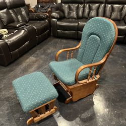 Glider Rocker With Ottoman