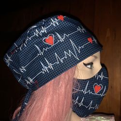 Surgical Cap And Facemask  Scrub Cap Nurse Hat