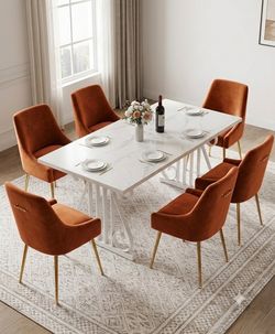 Brand new dining table with 6 chairs