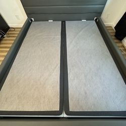 Cal King Bed Frame With Low Profile Temperpedic Box springs 
