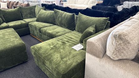 green sectional MULTIPLE COLORS