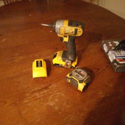 DeWalt Impact Drill New Battery DeWalt Measuring Tape And DeWalt Phone Charger Block