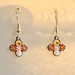 🌺 Beautiful multicolor floral charm earrings - 2 styles available