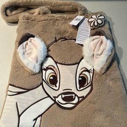 New Disney Bambi Tan Plush Bag