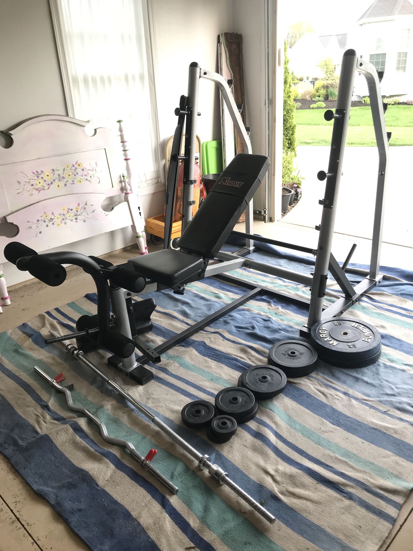 Cap Barbell XODUS weight bench and squat rack with weights for Sale in Medina OH OfferUp