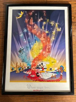 Walt Disney World “Where Magic Lives” theme park poster