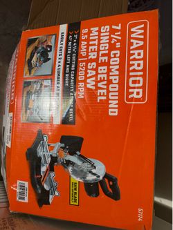 WARRIOR 7-1/4 in. Single-Bevel Compound Miter Saw