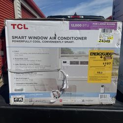 TCL 12,000 BTU 550 sq. ft. Smart Window Air Conditioner with Fan & Dehumidifier, White