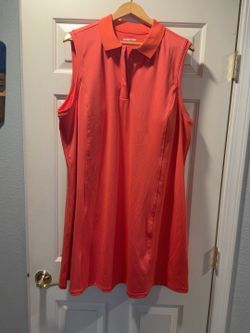 Lands' End Sleeveless Polo Tennis Golf Top And Shorts Set Red Size Not Visible