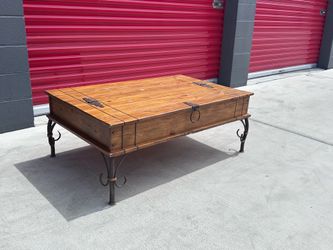 Wooden Coffee Table Chest With Storage