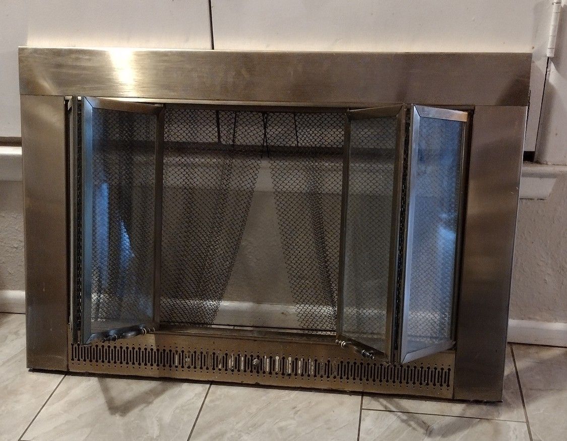 Fireplace Glass Folding Doors 25 1/2 X 37 1/2