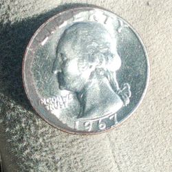 1967 Quarter Missing Clad Layer On Reverse And Around The Rim Obverse 