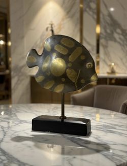 Brass fish sculpture