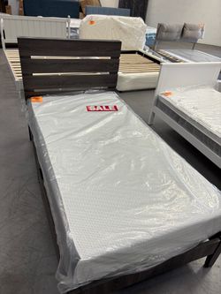 Twin Bed Frame with Mattress // Camas Twin con Colchón !