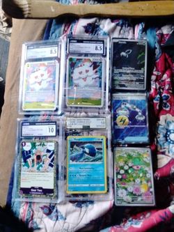 One piece & pokemon slabs, cards