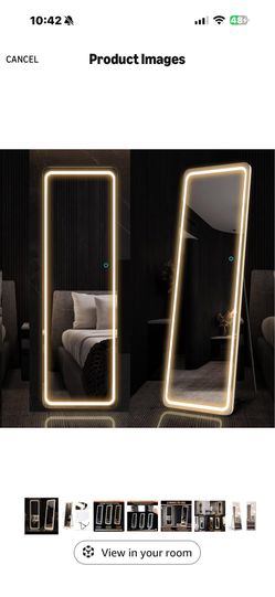 Full Length Mirror with LED Lights