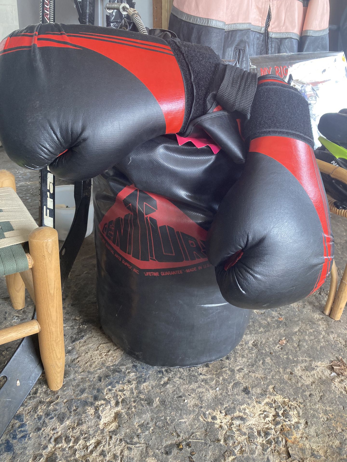 Proma Boxing Gloves & Century Martial Arts Punching Bag