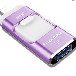 STTARLUK - Memoria USB de 512 GB, memoria USB 3.0, compatible con iPhone/iPad de almacenamiento externo compatible con iPad/iPod/Mac/Android/PC (512 G