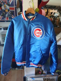 VINTAGE MADE IN USA! 80's STARTER CHICAGO  CUBS  SATIN JACKET