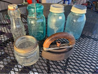 Ball mason jars and Iron