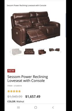 Power reclining loveseat