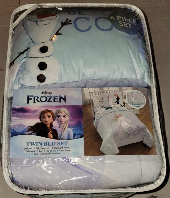 Disney Frozen 2 Anna and Elsa twin bed 6 piece set