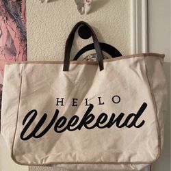 Hello Weekend vacation bag New 