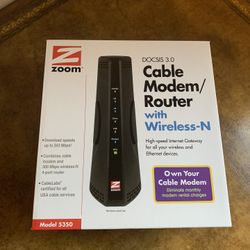 Empty box Modem + Wireless-N Router ZOOM 5350 DOCSIS 3.0