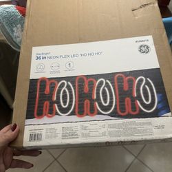 GE 36-inch StayBright LED Neon Flex "HO HO HO" sign