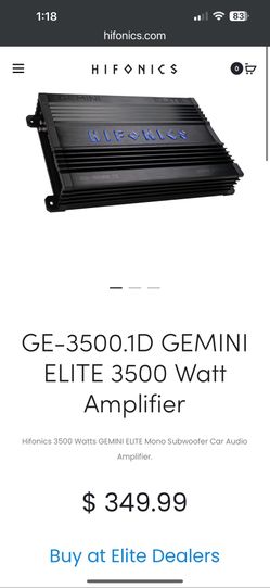 Hifonics Gemini Elite 3500 Watt Amp