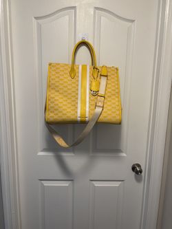 Yellow And Beige Michael Kors Tote Bag