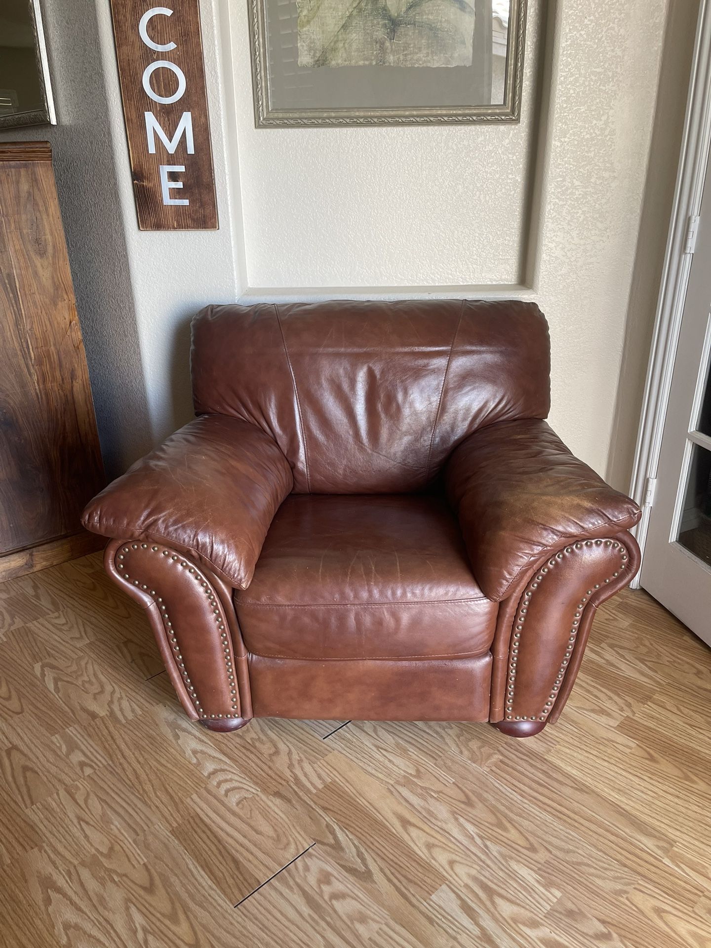 Oversized Leather Armchair