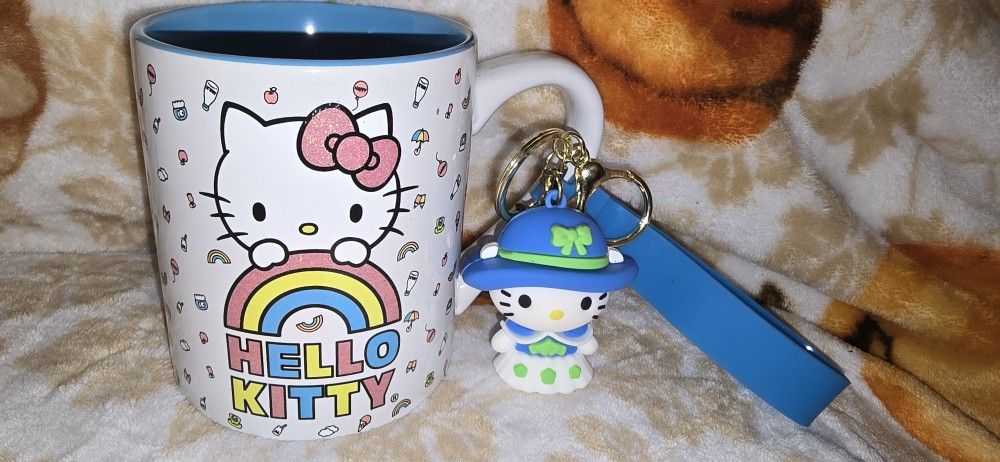 Hello Kitty Mug And Keychain