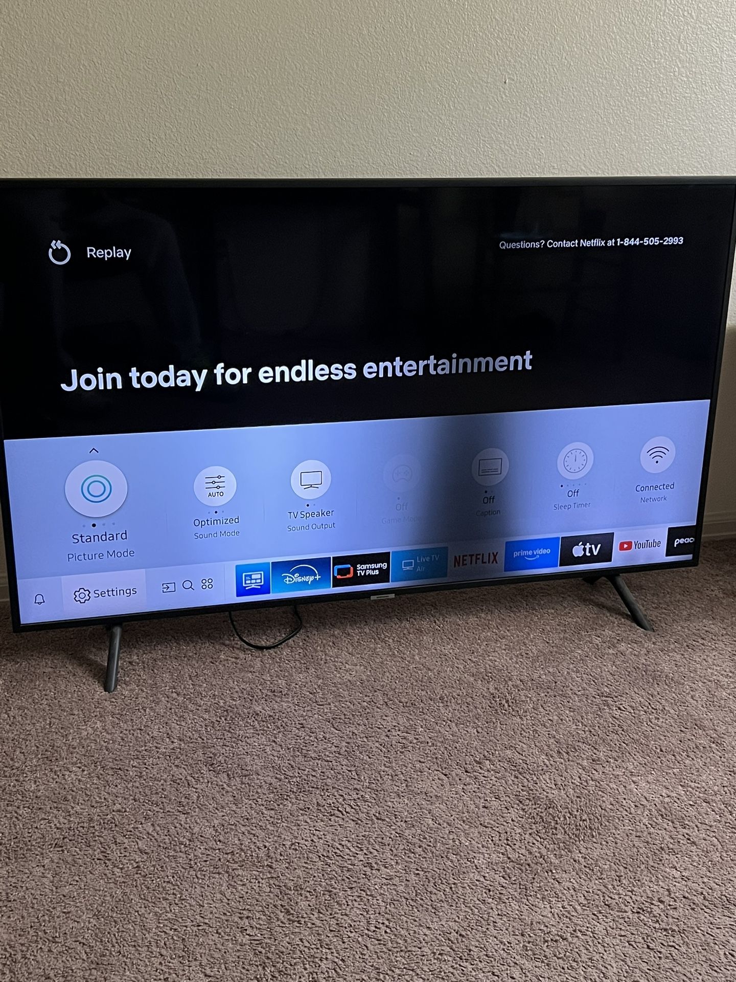 Samsung Smart 4K Tv. 55”