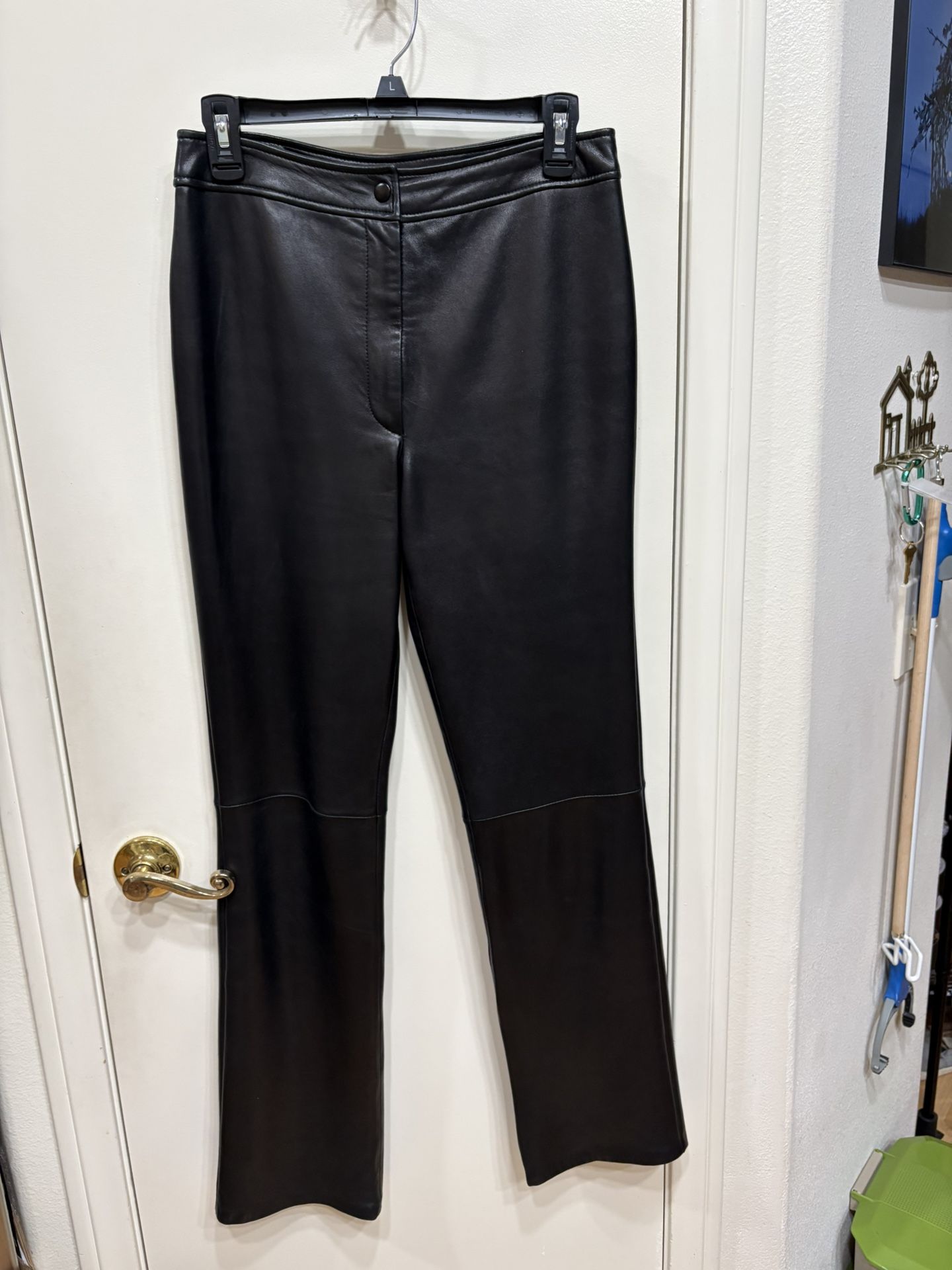 Classique Entier( Nordstrom)Black Leather Pants Sz 6