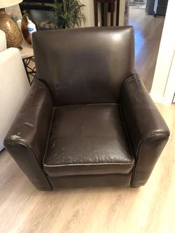Faux leather chair