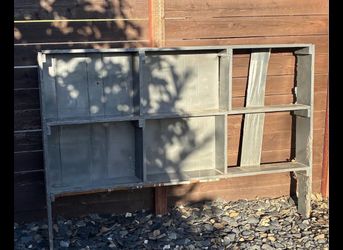 Large handmade wooden storage shelf