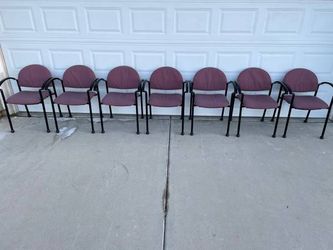 Seven Heavy Duty Chairs With Metal Frame And Legs