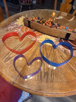 3 hearts 1 blue 1red 1 purple