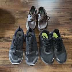 3 Pairs Boys Shoes 2.5, 4.5, 6.5