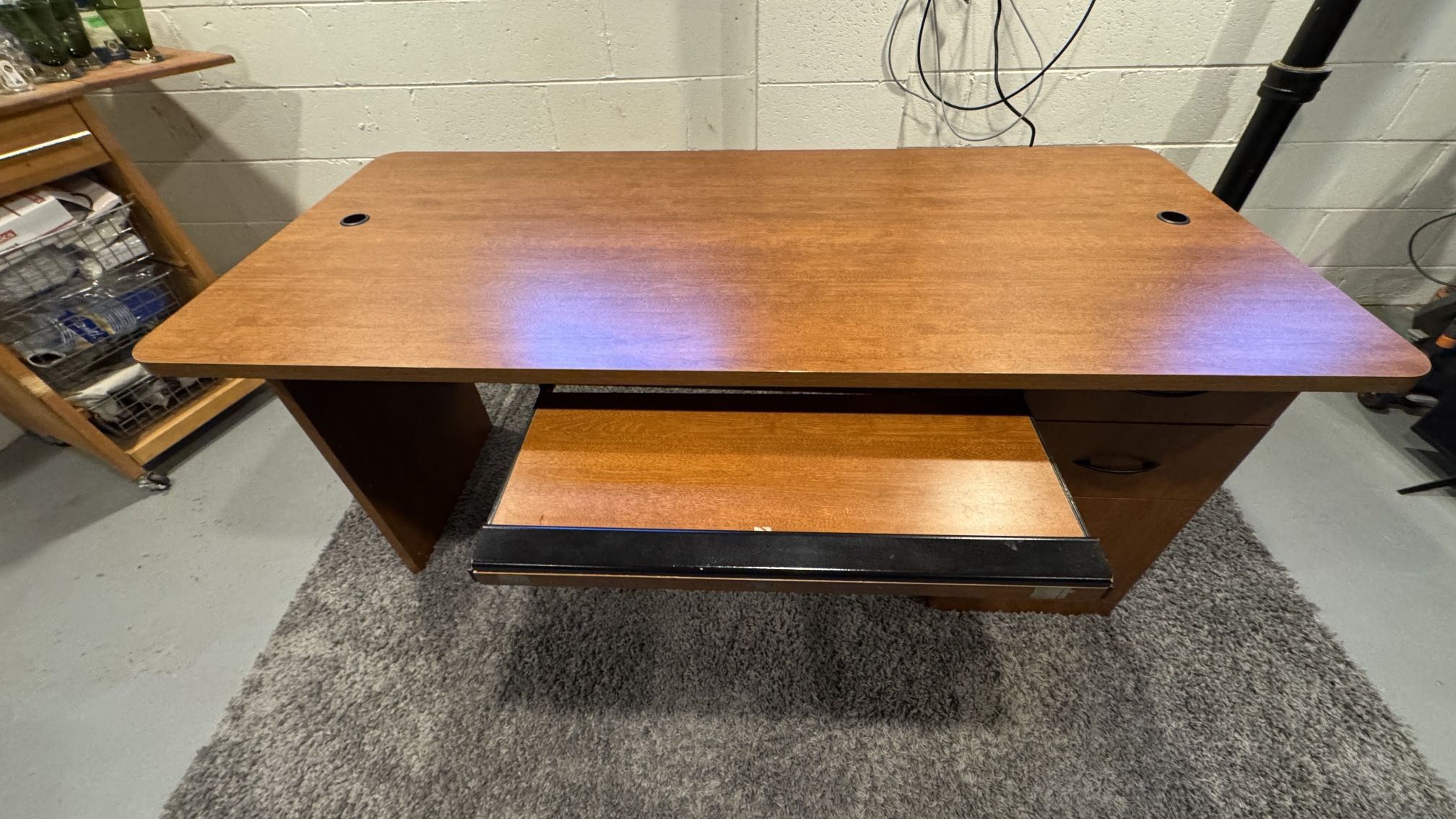 Office Desk With Sliding Keyboard Slide Out