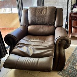 Brown Recliner Chair With Brand New Cover Included 