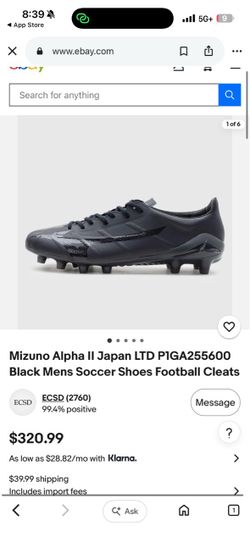 Mizuno Alpha II Japan LTD Soccer Cleats